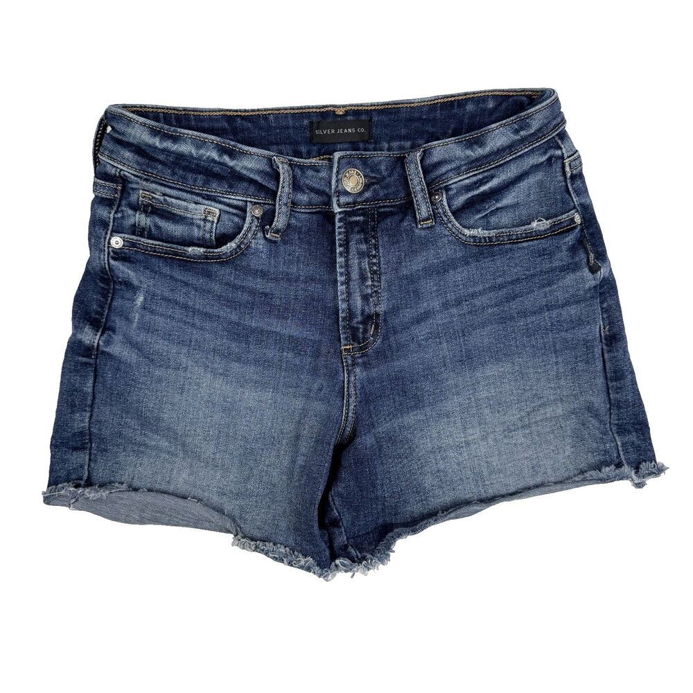Silver Jeans Co. Suki Shorts Women 26 / L4 Cut-Offs Distressed Denim Short